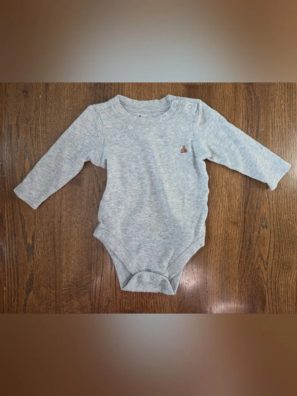 BabyGap Boys 6/9m Grey Thermal Bodysuit